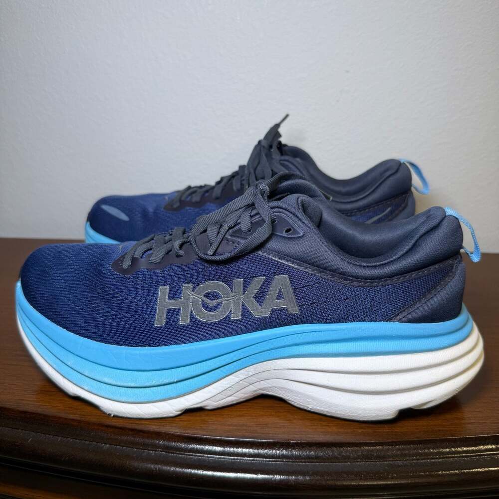HOKA Bondi 8 Men's Running Shoes - Outer Space/All Aboard Men’s US 8D - Picture 11 of 11